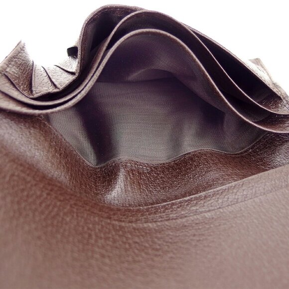 BVLGARI Long Book Logo Mania Cambus ?~ Leather Authentic USED - Picture 8 of 8